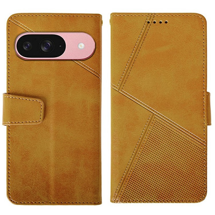 IDEWEI For Google Pixel 9 / 9 Pro Wallet Phone Case Calf Texture Stand Leather Cover - Orange