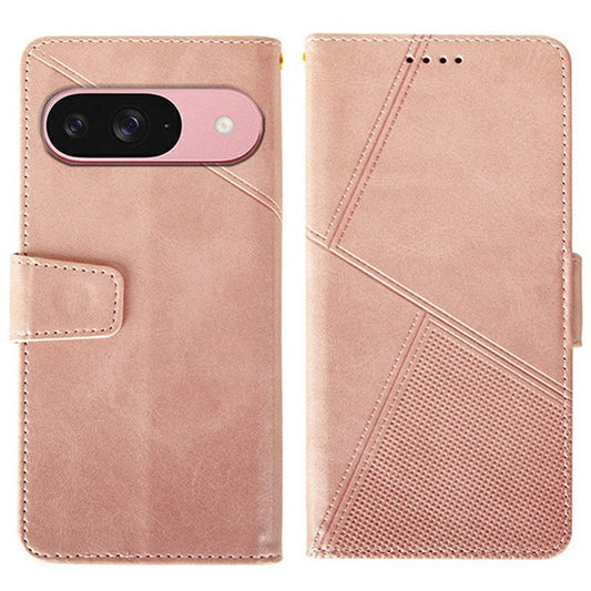 IDEWEI For Google Pixel 9 / 9 Pro Wallet Phone Case Calf Texture Stand Leather Cover - Pink