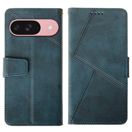 IDEWEI For Google Pixel 9 / 9 Pro Wallet Phone Case Calf Texture Stand Leather Cover - Blue