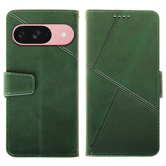 IDEWEI For Google Pixel 9 / 9 Pro Wallet Phone Case Calf Texture Stand Leather Cover - Green