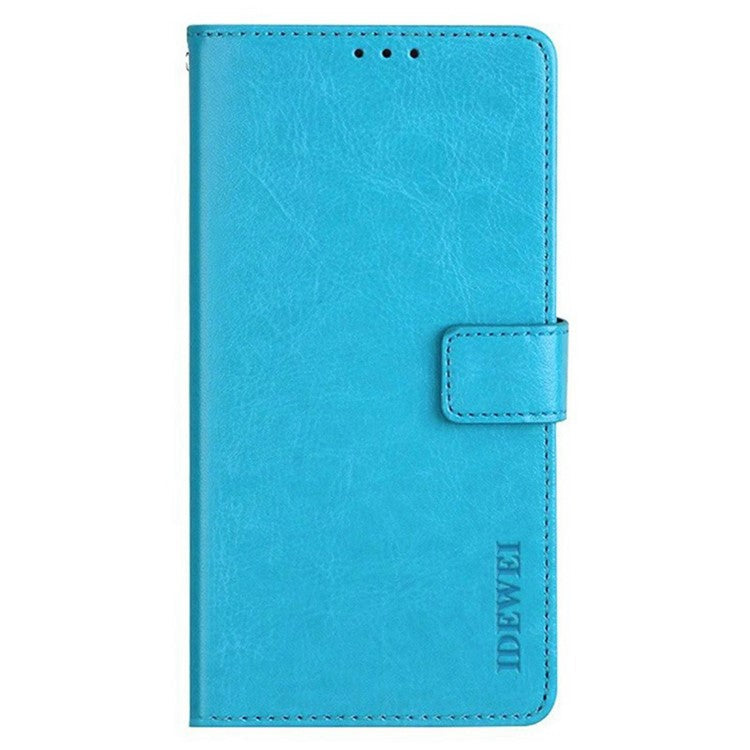 IDEWEI For Google Pixel 9 / 9 Pro Stand Case Crazy Horse Texture Leather Phone Cover - Sky Blue