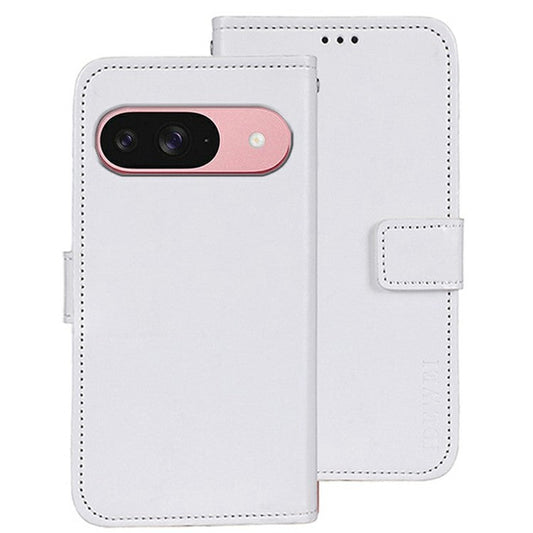 IDEWEI For Google Pixel 9 / 9 Pro Stand Case Crazy Horse Texture Leather Phone Cover - White