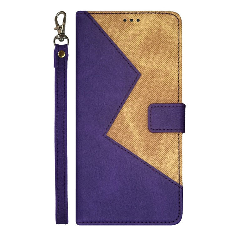IDEWEI For Google Pixel 9 / 9 Pro Case Card Slots Splicing Color Leather Phone Cover - Purple