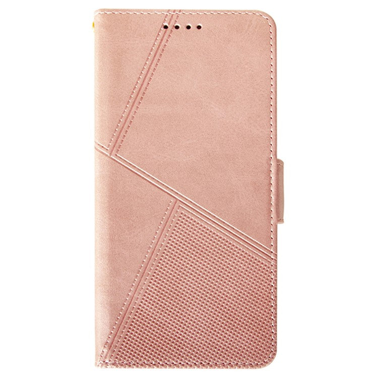 IDEWEI For iPhone 16 Pro Case Leather Wallet Phone Cover Stand Calf Texture - Pink
