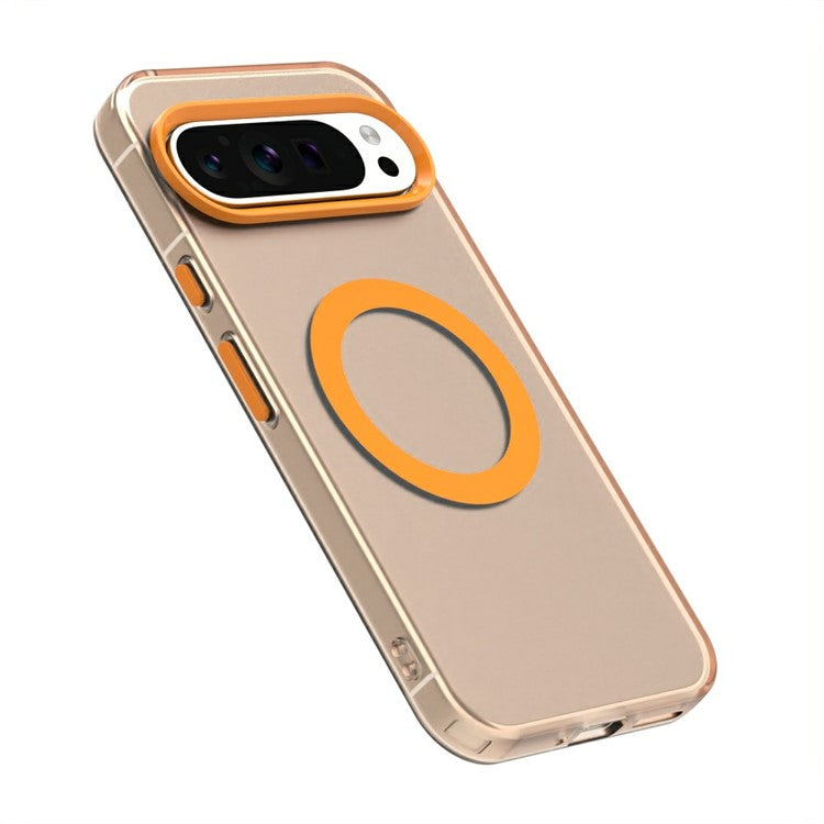 Candy Series For Google Pixel 9 / 9 Pro Case Compatible with MagSafe PC+TPU+PET Anti-Drop Phone Cover - Orange