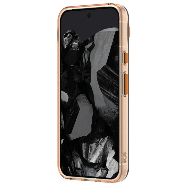Candy Series For Google Pixel 9 / 9 Pro Case Compatible with MagSafe PC+TPU+PET Anti-Drop Phone Cover - Orange