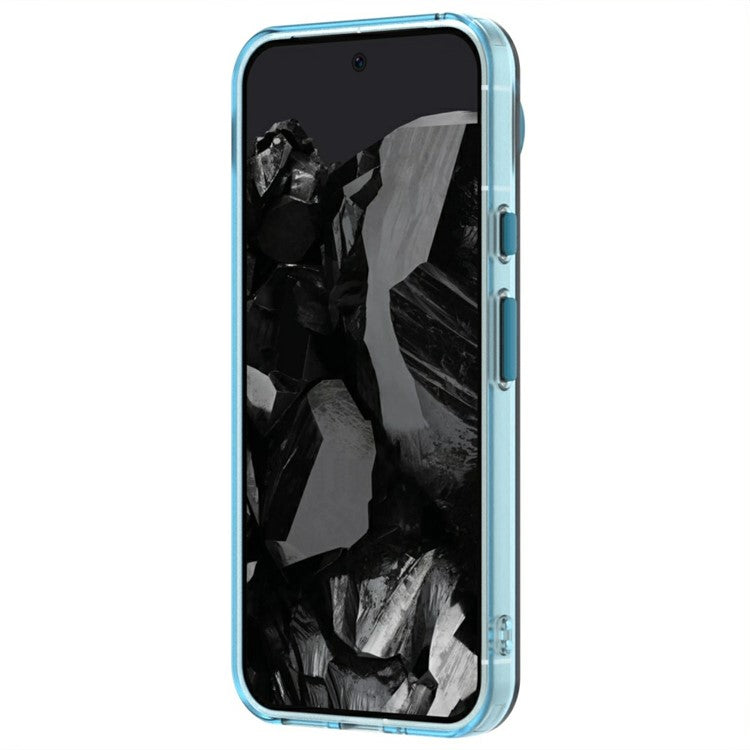 Candy Series For Google Pixel 9 / 9 Pro Case Compatible with MagSafe PC+TPU+PET Anti-Drop Phone Cover - Blue