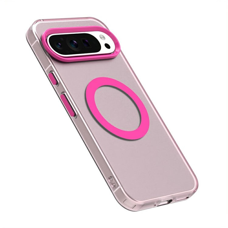 Candy Series For Google Pixel 9 Pro XL Case Compatible with MagSafe PC+TPU+PET Anti-Drop Phone Cover - Red