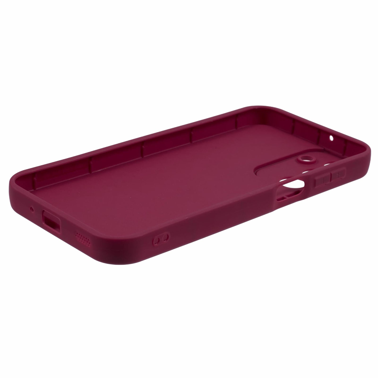 For Samsung Galaxy A16 5G / A16 4G Case Grooved Design TPU Anti-Slip Phone Cover - Red