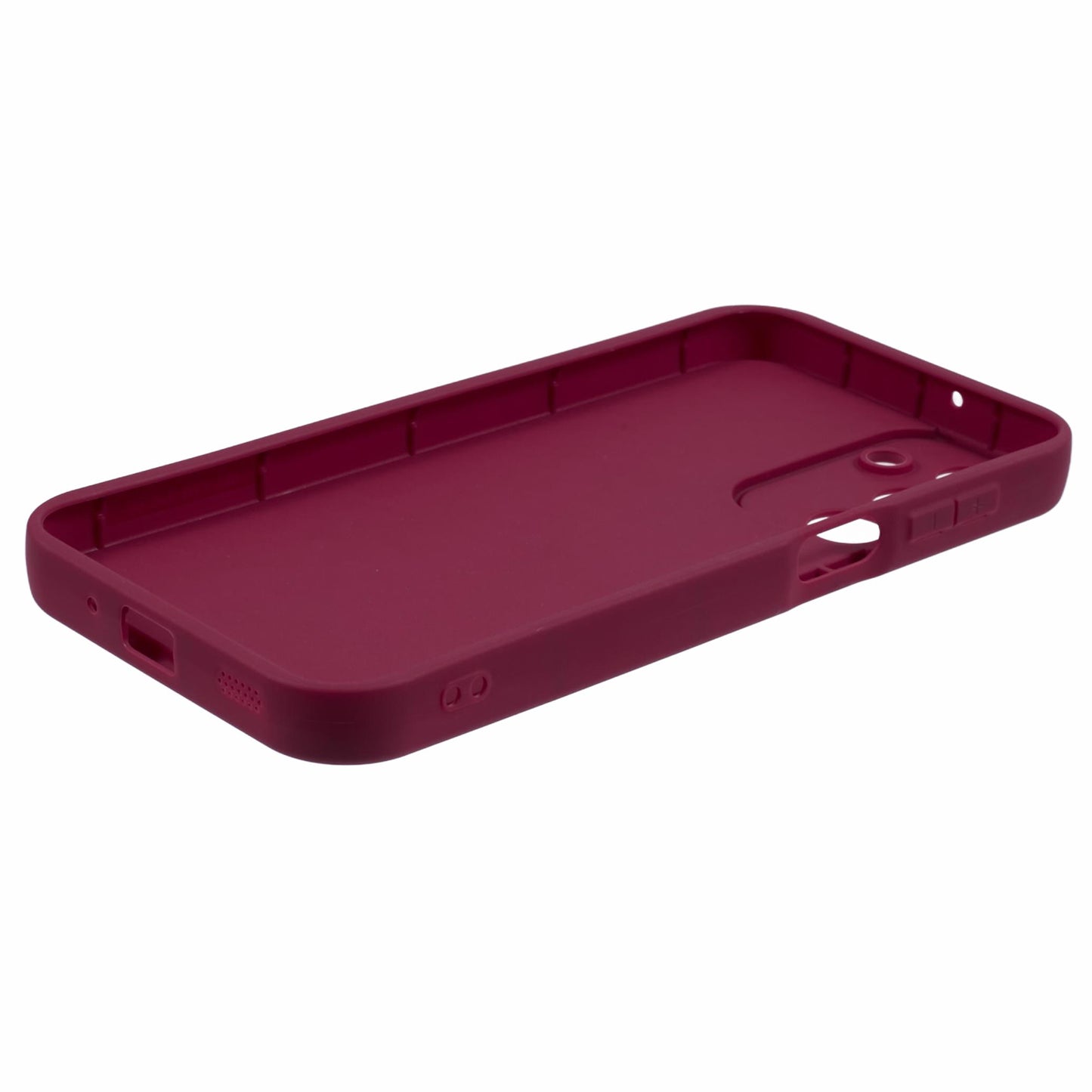 For Samsung Galaxy A16 5G / A16 4G Case Grooved Design TPU Anti-Slip Phone Cover - Red