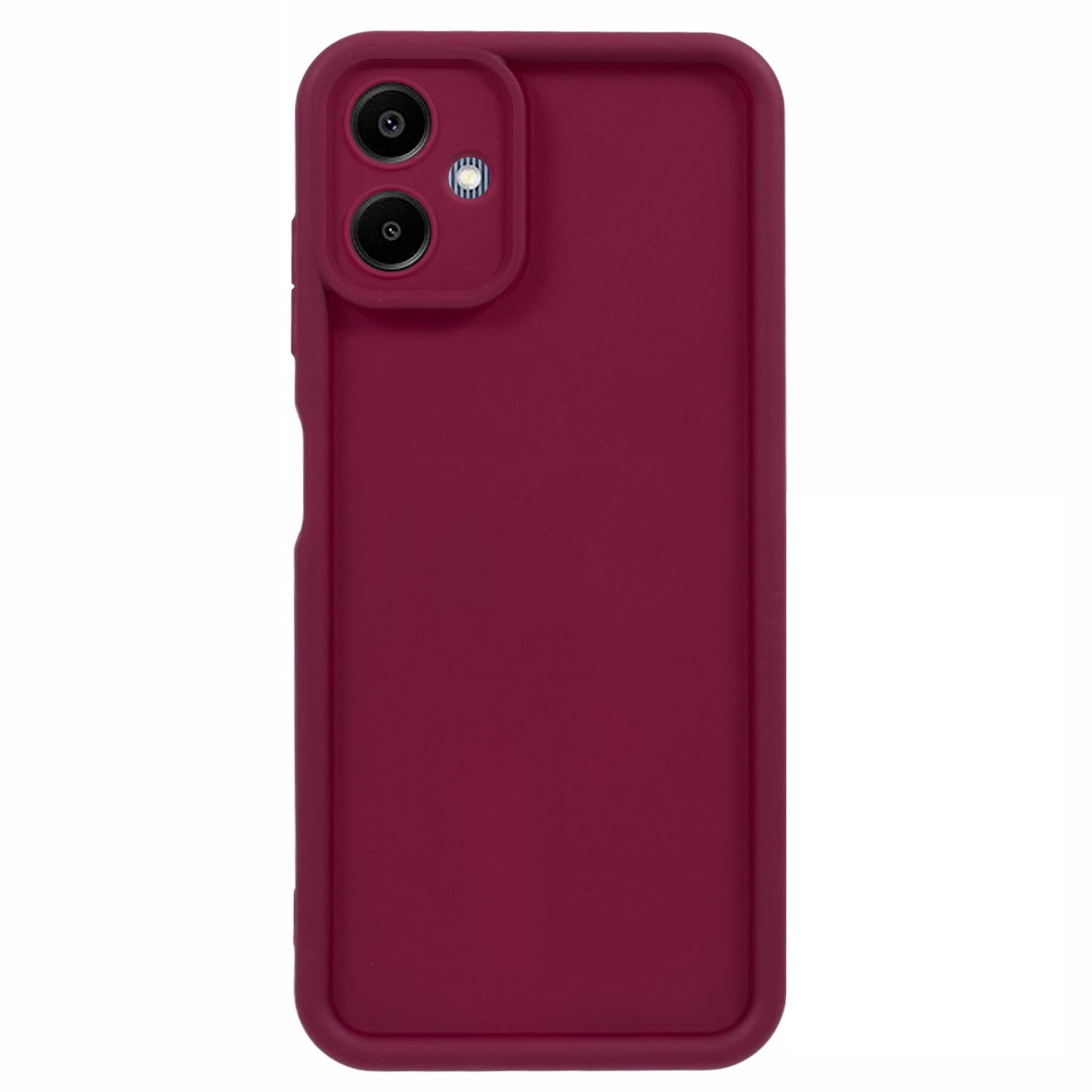 For Samsung Galaxy A06 Case Grooved Design TPU Anti-Slip Phone Cover - Red