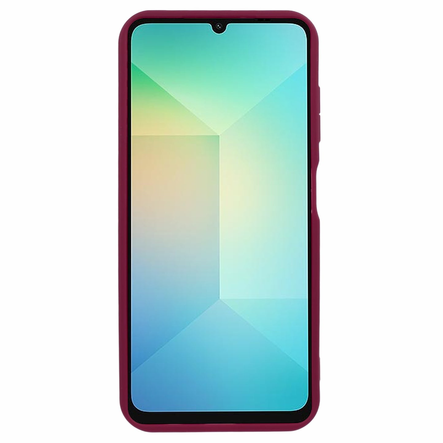 For Samsung Galaxy A06 Case Grooved Design TPU Anti-Slip Phone Cover - Red