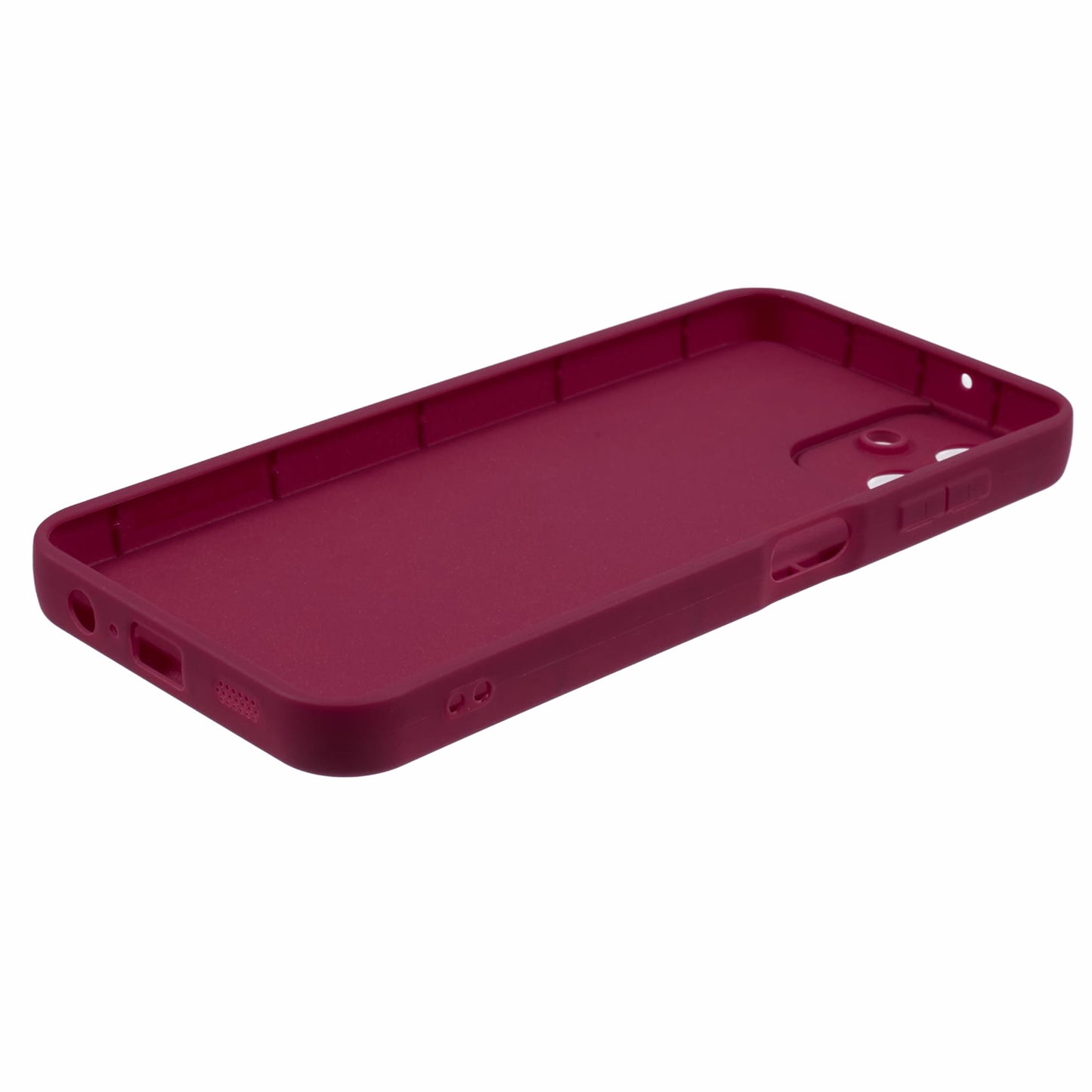 For Samsung Galaxy A06 Case Grooved Design TPU Anti-Slip Phone Cover - Red