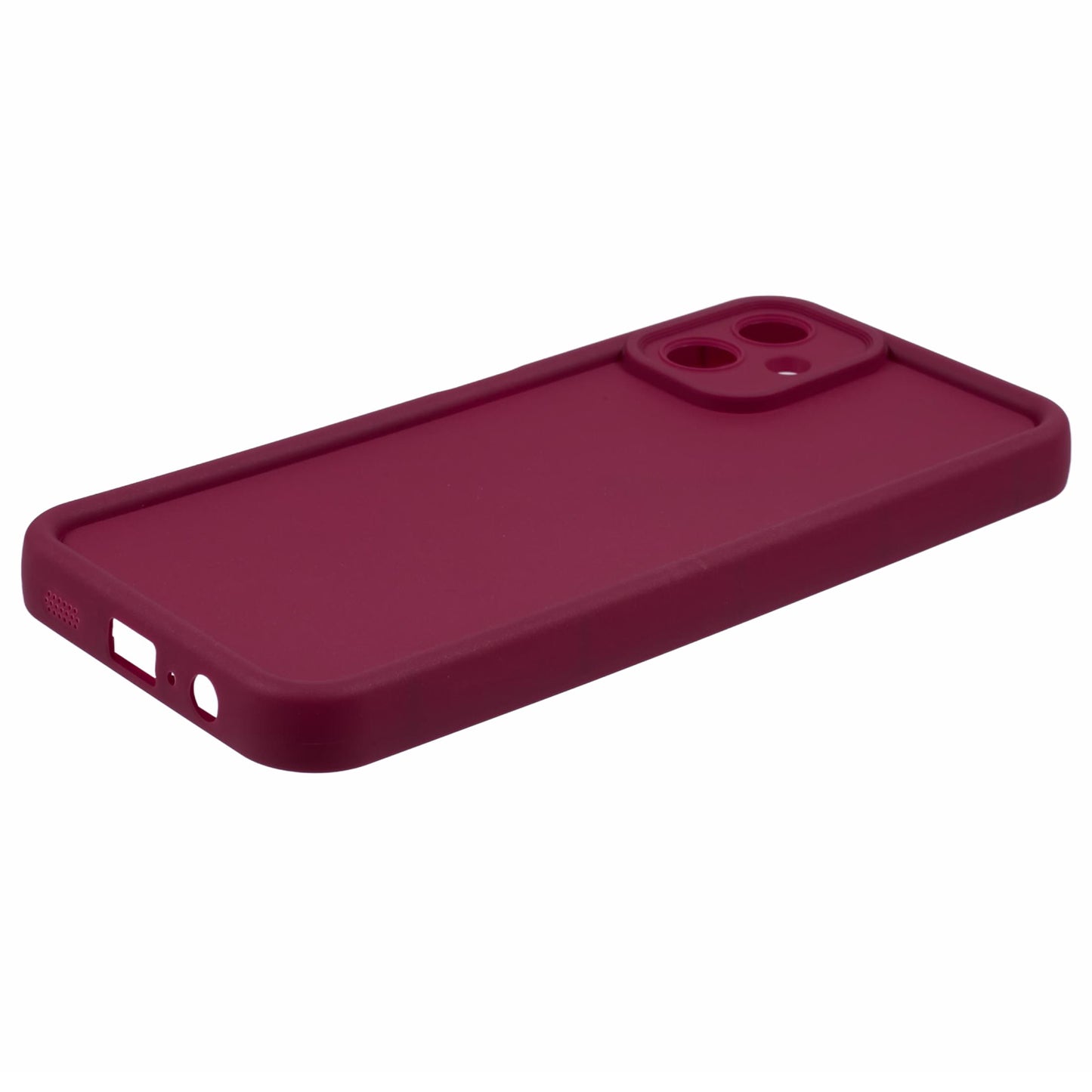 For Samsung Galaxy A06 Case Grooved Design TPU Anti-Slip Phone Cover - Red