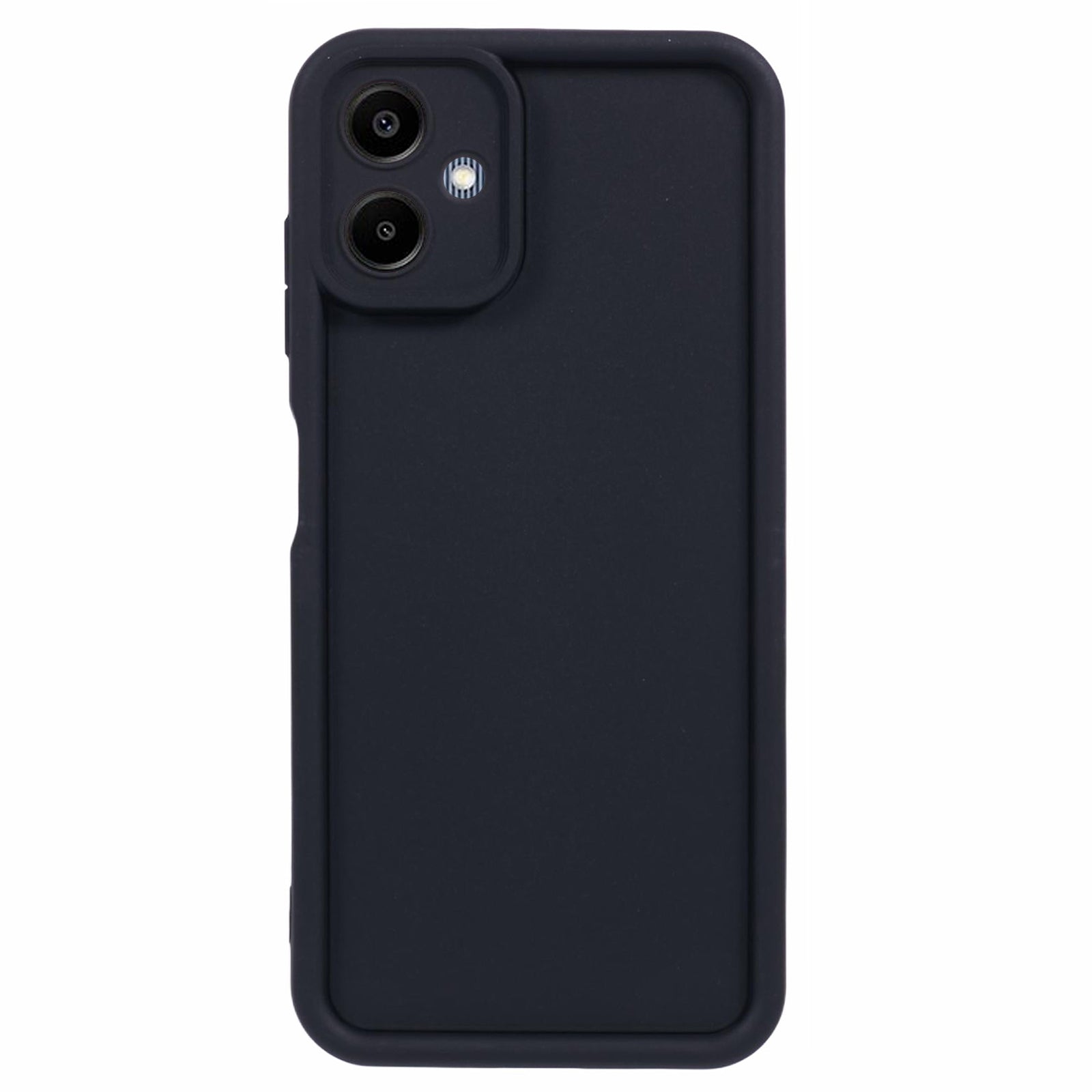 For Samsung Galaxy A06 Case Grooved Design TPU Anti-Slip Phone Cover - Black