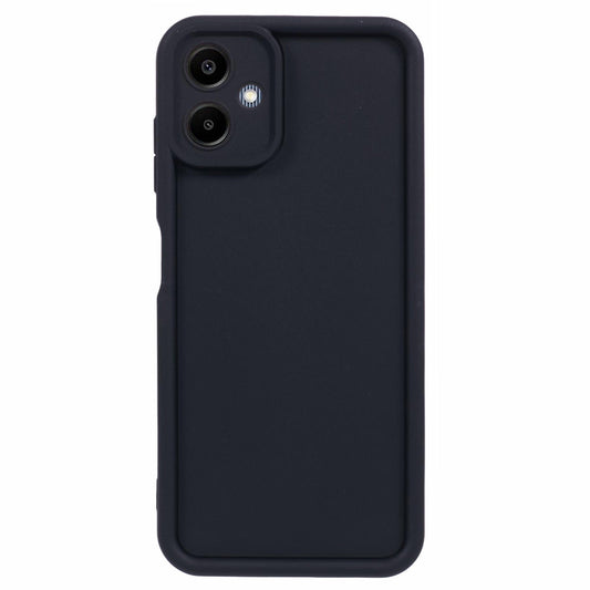 For Samsung Galaxy A06 Case Grooved Design TPU Anti-Slip Phone Cover - Black