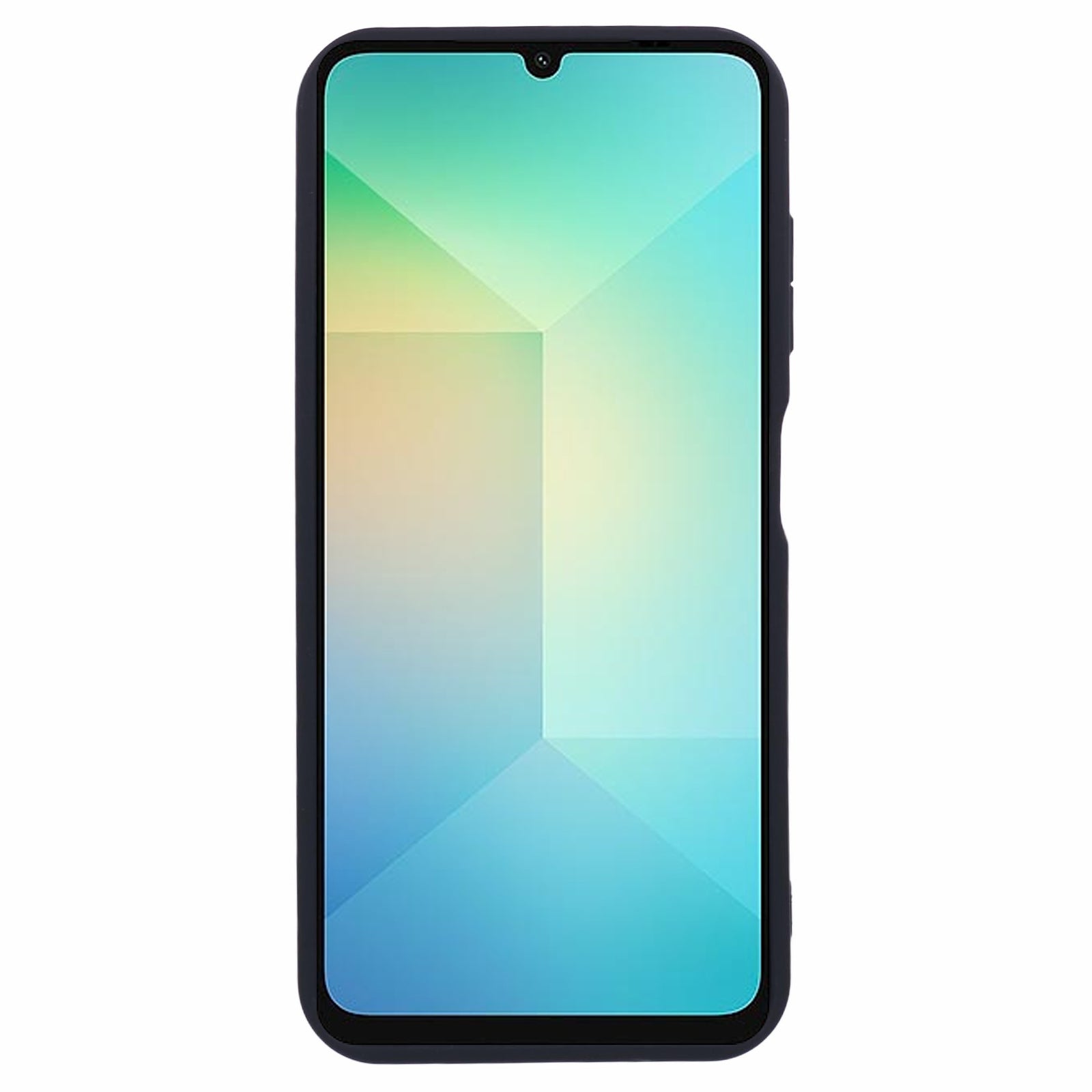 For Samsung Galaxy A06 Case Grooved Design TPU Anti-Slip Phone Cover - Black
