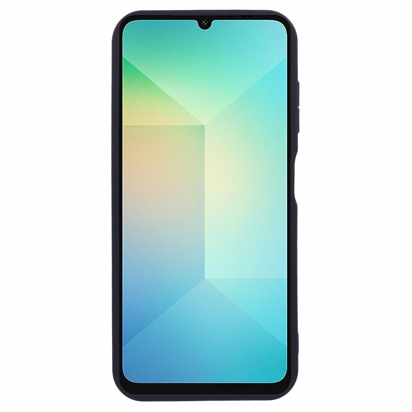 For Samsung Galaxy A06 Case Grooved Design TPU Anti-Slip Phone Cover - Black
