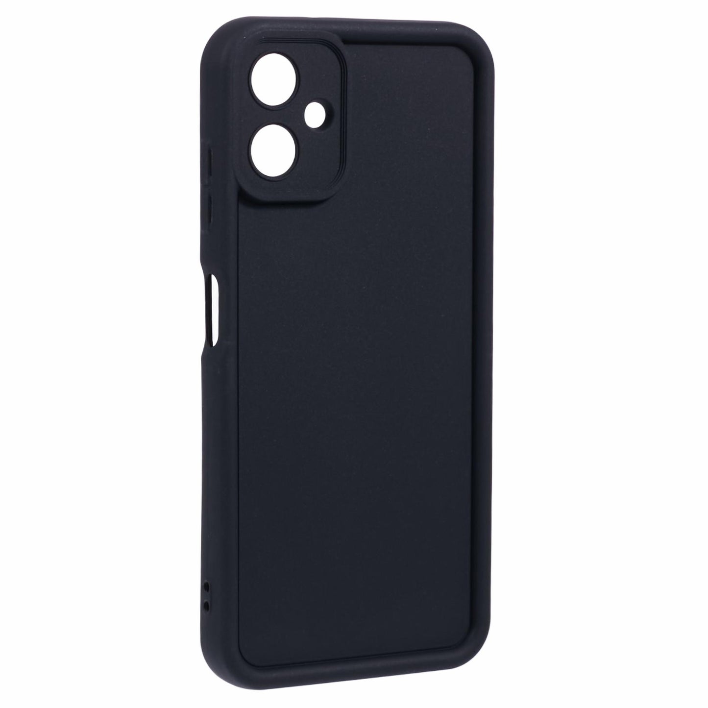 For Samsung Galaxy A06 Case Grooved Design TPU Anti-Slip Phone Cover - Black