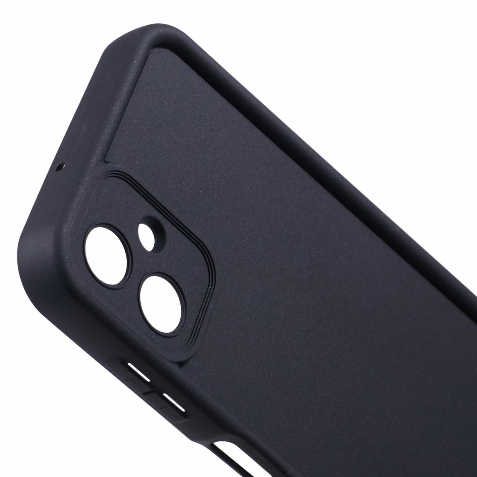 For Samsung Galaxy A06 Case Grooved Design TPU Anti-Slip Phone Cover - Black