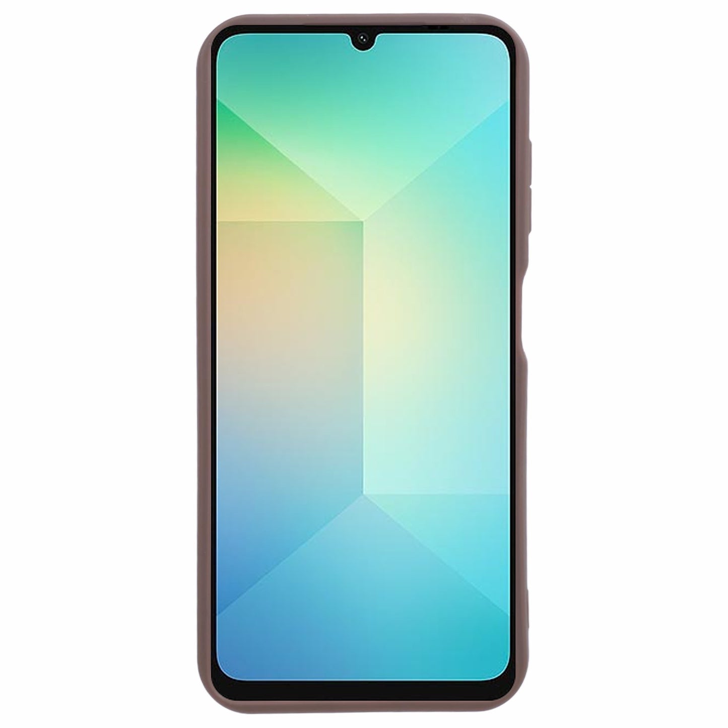 For Samsung Galaxy A06 Case Grooved Design TPU Anti-Slip Phone Cover - Brown