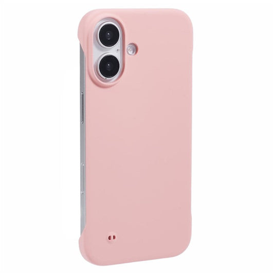 For iPhone 16 Case Hard PC Skin-Touch Phone Cover Frameless Breathable Cooling - Pink
