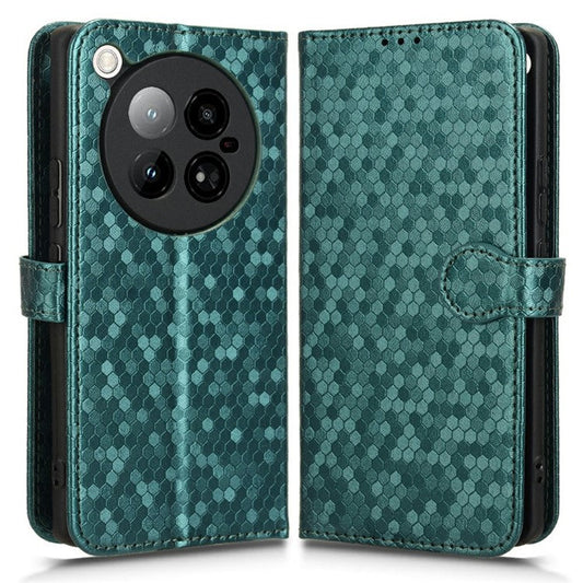 For Infinix Zero 40 4G X6860 Wallet Case Dot Pattern Imprint PU Leather Phone Cover - Green
