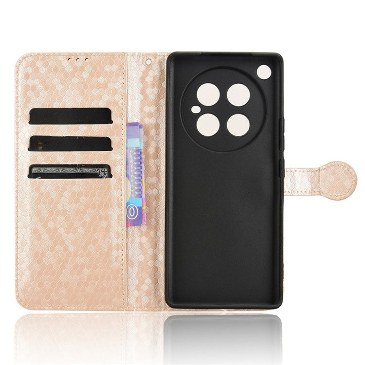 For Infinix Zero 40 4G X6860 Wallet Case Dot Pattern Imprint PU Leather Phone Cover - Rose Gold