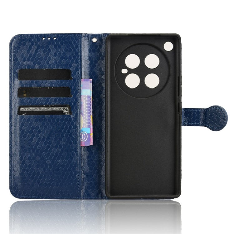 For Infinix Zero 40 4G X6860 Wallet Case Dot Pattern Imprint PU Leather Phone Cover - Dark Blue