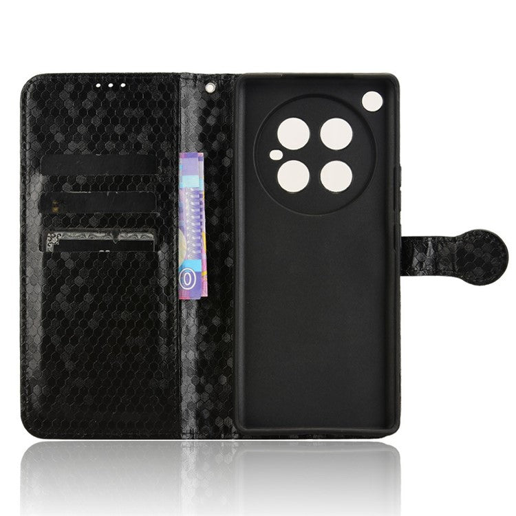 For Infinix Zero 40 4G X6860 Wallet Case Dot Pattern Imprint PU Leather Phone Cover - Black