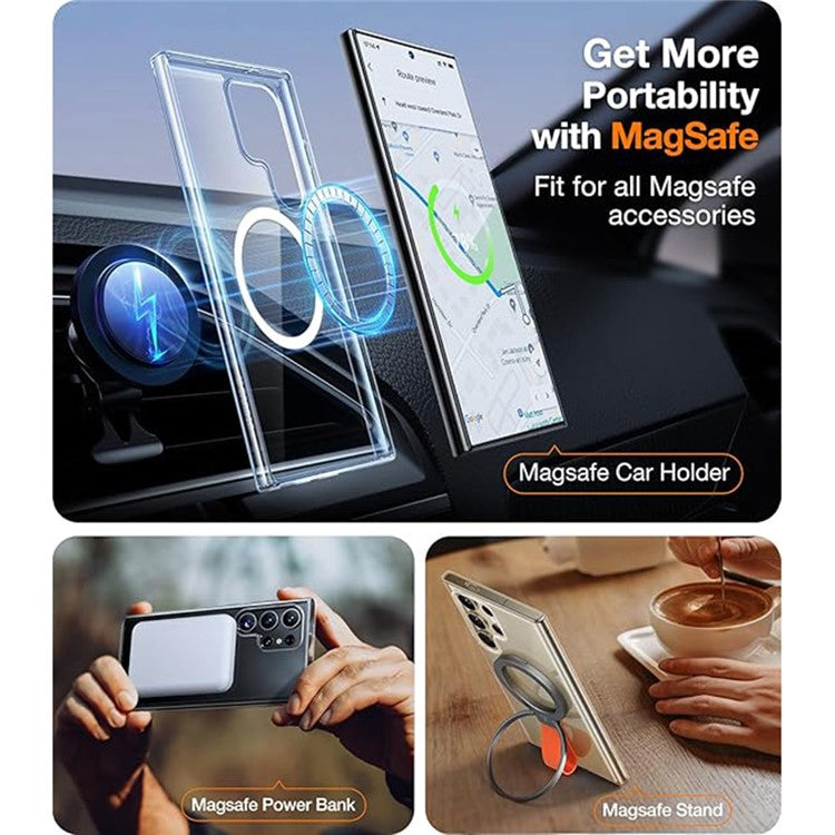 TORRAS For Samsung Galaxy S24 Ultra Case Compatible with MagSafe TPU Phone Cover, Transparent