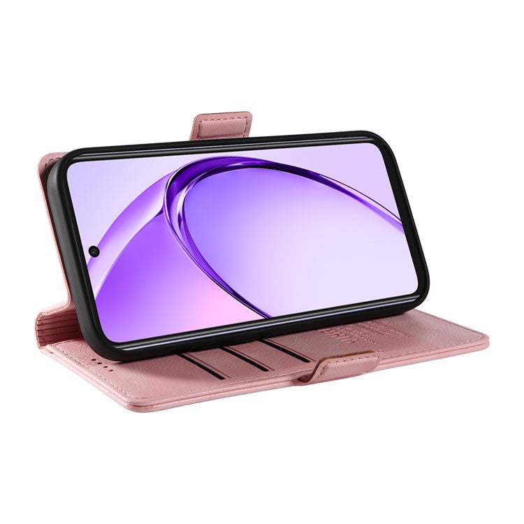 YIKATU YK-007 For Oppo A3x 4G / 5G (India) / A3 4G / 5G / A60 5G / A40 4G / A40M 4G Case Side Buckle PU Leather Phone Cover Litchi Texture - Pink