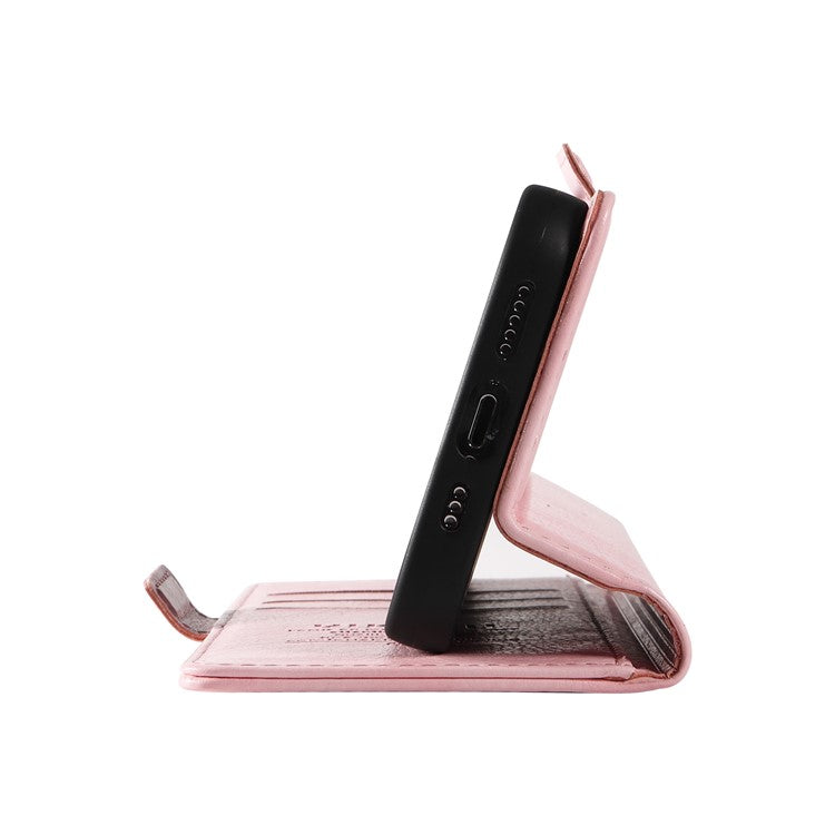 YIKATU YK-007 For Oppo A3x 4G / 5G (India) / A3 4G / 5G / A60 5G / A40 4G / A40M 4G Case Side Buckle PU Leather Phone Cover Litchi Texture - Pink