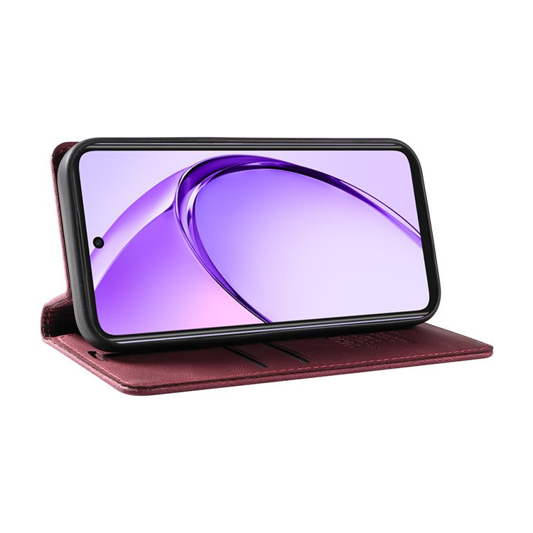YIKATU YK-004 For Oppo A3x 4G / 5G (India) / A3 4G / 5G / A60 5G / A40 4G / A40M 4G Case Leather Skin-Touch Phone Cover Magnetic Auto-Absorbed - Wine Red