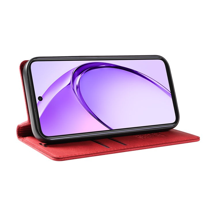 YIKATU YK-004 For Oppo A3x 4G / 5G (India) / A3 4G / 5G / A60 5G / A40 4G / A40M 4G Case Leather Skin-Touch Phone Cover Magnetic Auto-Absorbed - Red
