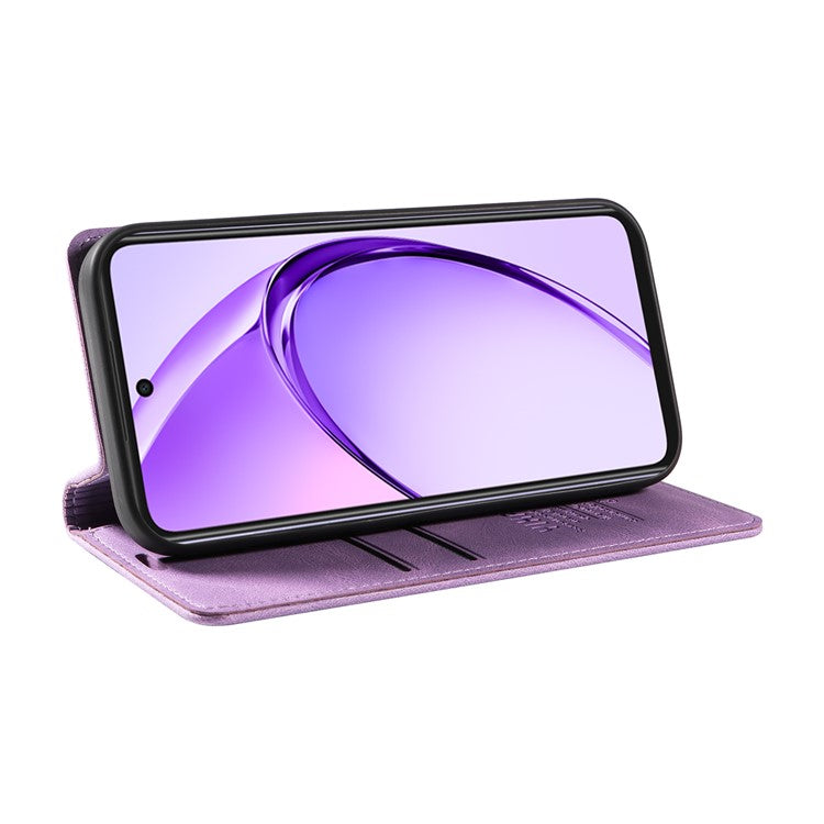 YIKATU YK-004 For Oppo A3x 4G / 5G (India) / A3 4G / 5G / A60 5G / A40 4G / A40M 4G Case Leather Skin-Touch Phone Cover Magnetic Auto-Absorbed - Purple
