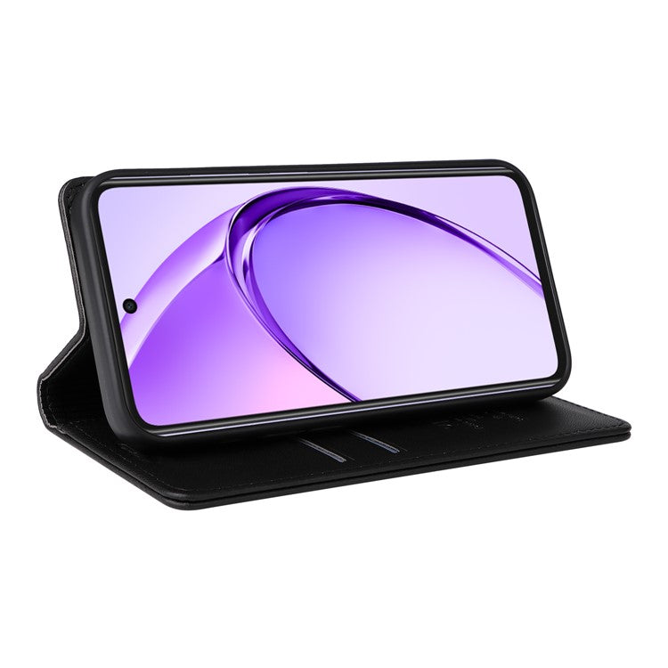 YIKATU YK-001 For Oppo A3x 4G / 5G (India) / A3 4G / 5G / A60 5G / A40 4G / A40M 4G Case Stand Leather Phone Cover Strong Magnetic Closure - Black