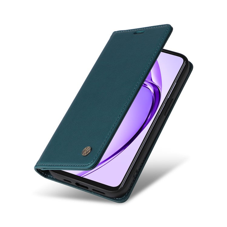 YIKATU YK-001 For Oppo A3x 4G / 5G (India) / A3 4G / 5G / A60 5G / A40 4G / A40M 4G Case Stand Leather Phone Cover Strong Magnetic Closure - Green