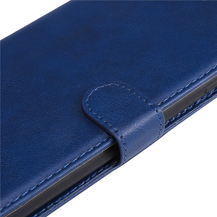 KT Leather Series-2 for Oppo A3x 4G / 5G (India) / A3 4G / 5G / A60 5G / A40 4G / A40M 4G Case Solid Color Leather Phone Cover Wallet Stand - Blue