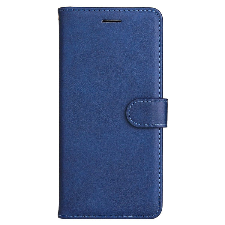 KT Leather Series-2 for Oppo A3x 4G / 5G (India) / A3 4G / 5G / A60 5G / A40 4G / A40M 4G Case Solid Color Leather Phone Cover Wallet Stand - Blue