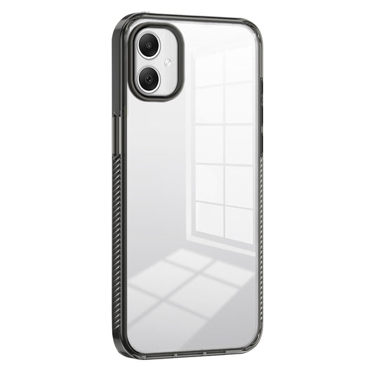 For Samsung Galaxy A06 Clear Phone Case TPU+PC Anti-Slip Drop-Proof Back Cover - Black