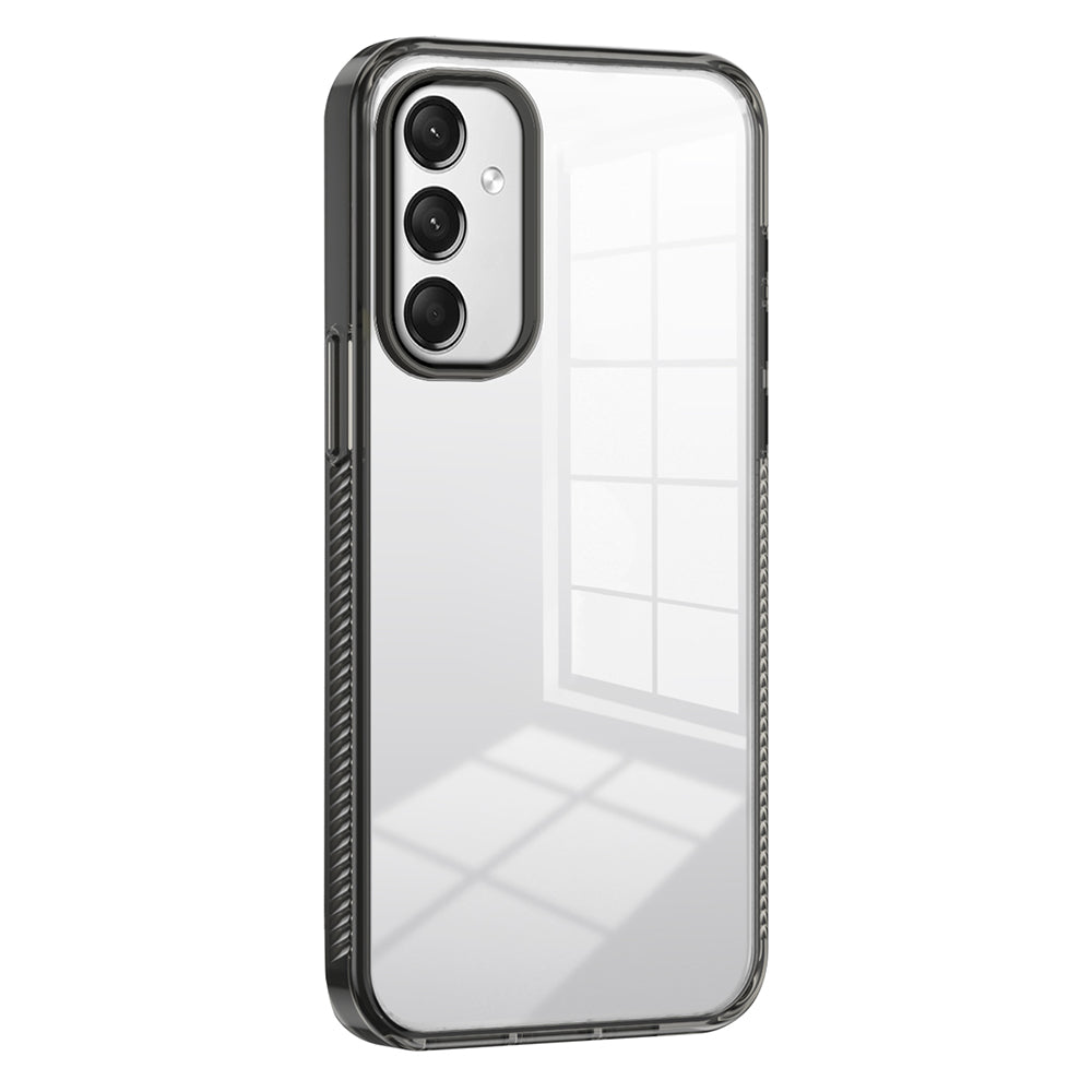 For Samsung Galaxy A16 5G / A16 4G Clear Phone Case TPU+PC Anti-Slip Drop-Proof Back Cover - Black