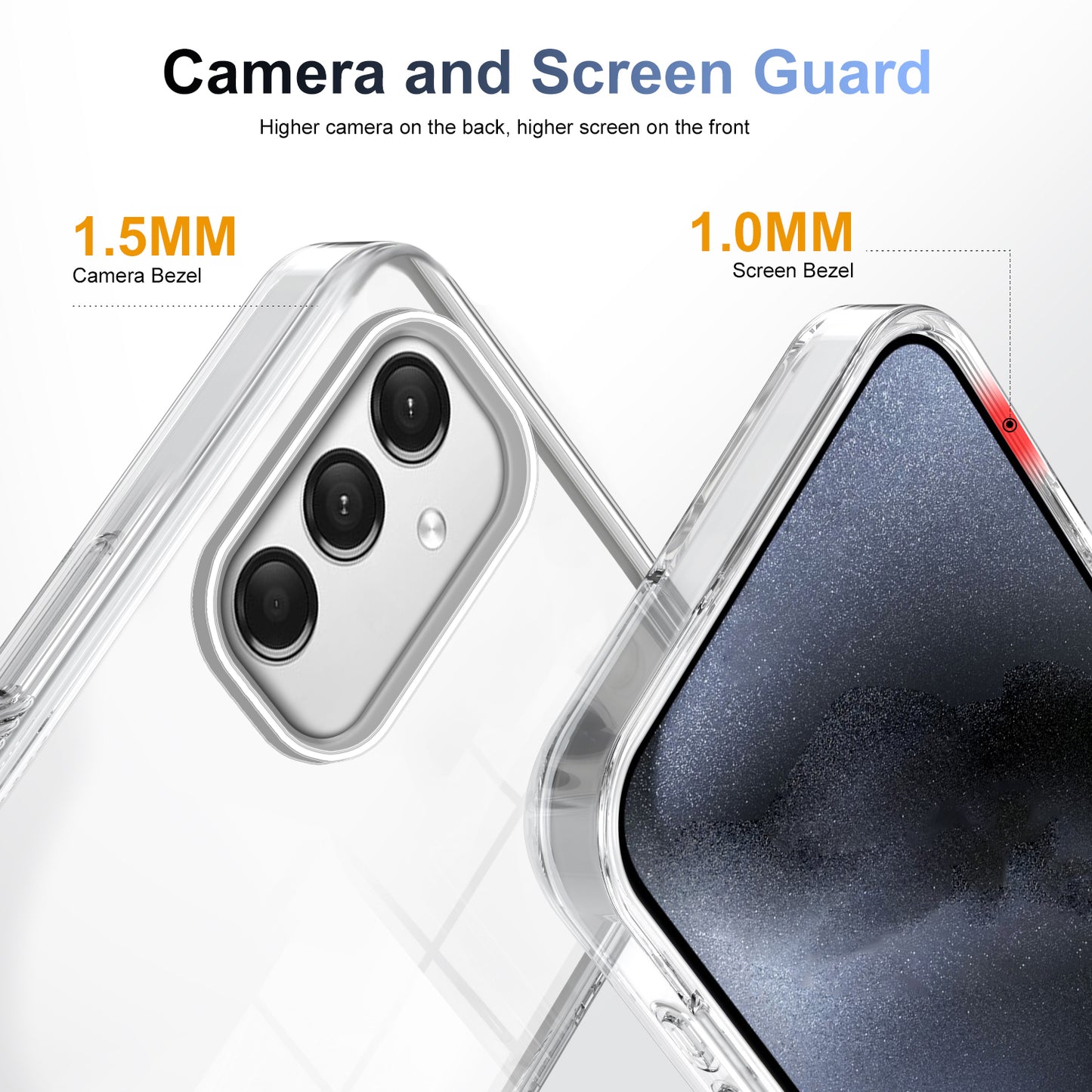 For Samsung Galaxy A16 5G / A16 4G Clear Phone Case TPU+PC Anti-Slip Drop-Proof Back Cover - Transparent