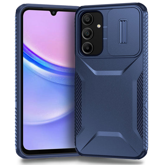 For Samsung Galaxy A16 5G / A16 4G Case Camshield TPU+PC Phone Cover Non-Slip Side Edge - Blue