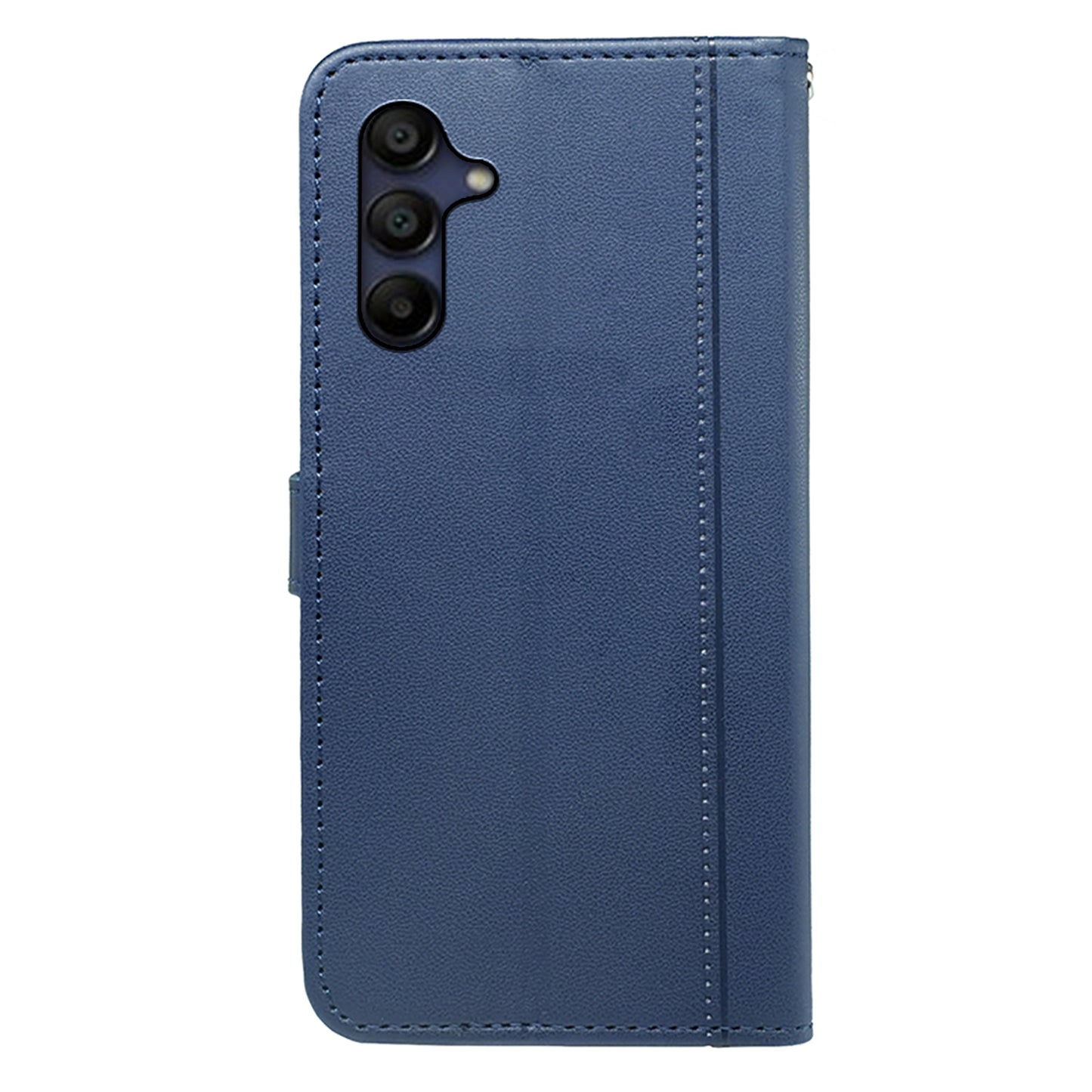 For Samsung Galaxy A16 5G / A16 4G Wallet Case Magnetic Snap Leather Phone Cover with Strap - Blue