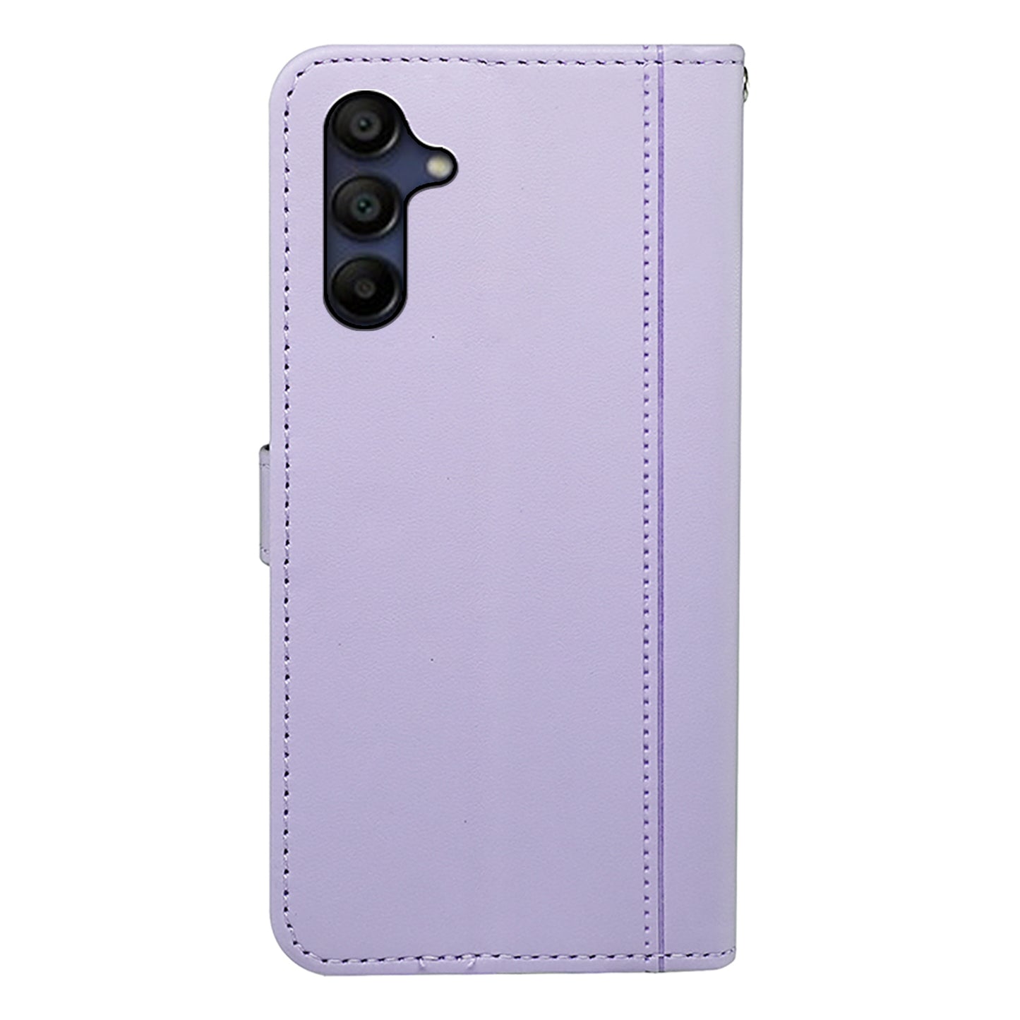 For Samsung Galaxy A16 5G / A16 4G Wallet Case Magnetic Snap Leather Phone Cover with Strap - Purple