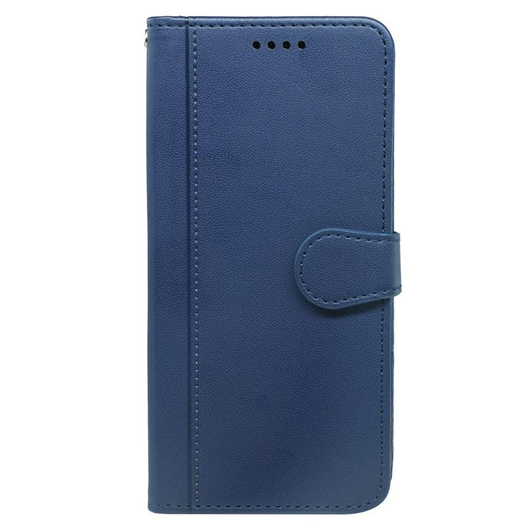 For Motorola Edge 50 Neo 5G / Moto S50 5G / Thinkphone 25 5G Wallet Case Magnetic Snap Leather Phone Cover with Strap - Blue