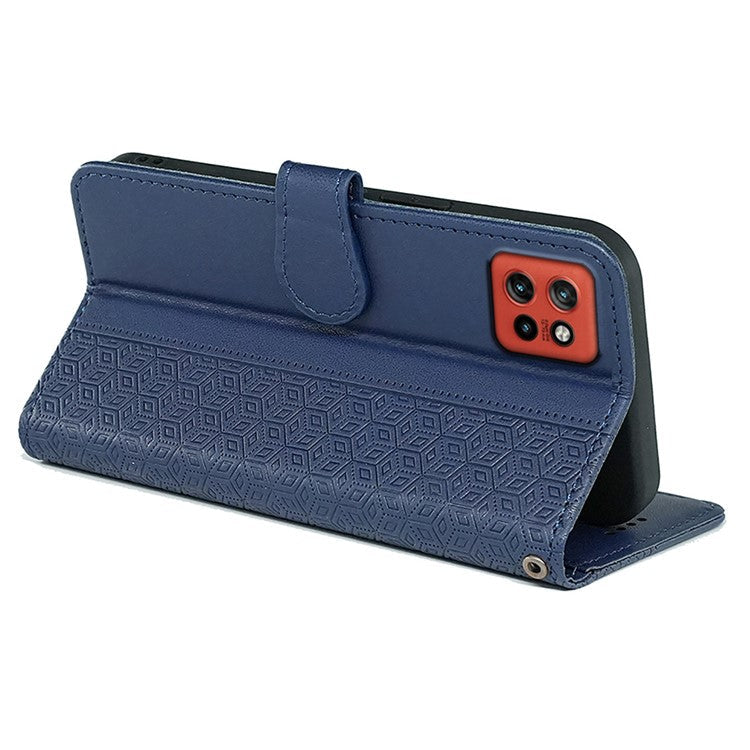 For Motorola Edge 50 Neo 5G / Moto S50 5G / Thinkphone 25 5G Wallet Phone Case Pattern Imprint Leather Flip Cover - Blue