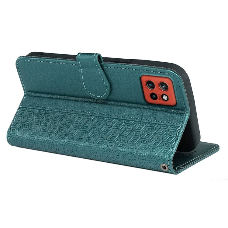 For Motorola Edge 50 Neo 5G / Moto S50 5G / Thinkphone 25 5G Wallet Phone Case Pattern Imprint Leather Flip Cover - Green