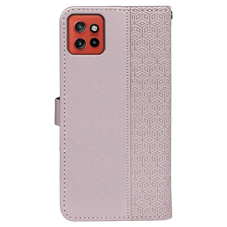 For Motorola Edge 50 Neo 5G / Moto S50 5G / Thinkphone 25 5G Wallet Phone Case Pattern Imprint Leather Flip Cover - Rose Gold